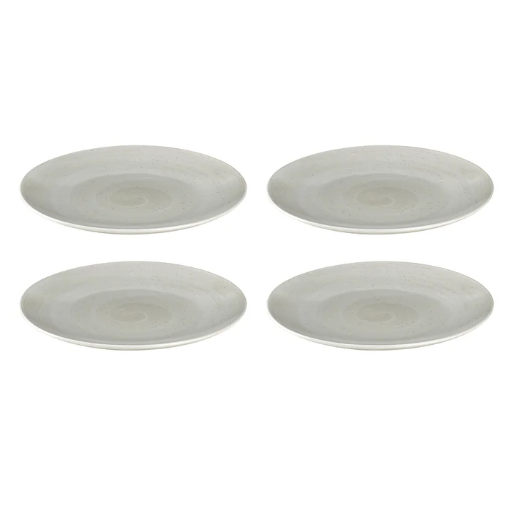 Broste Copenhagen - Grød Dinner Plate, Ø 26 x H 2.7 cm, sand (set of 4)