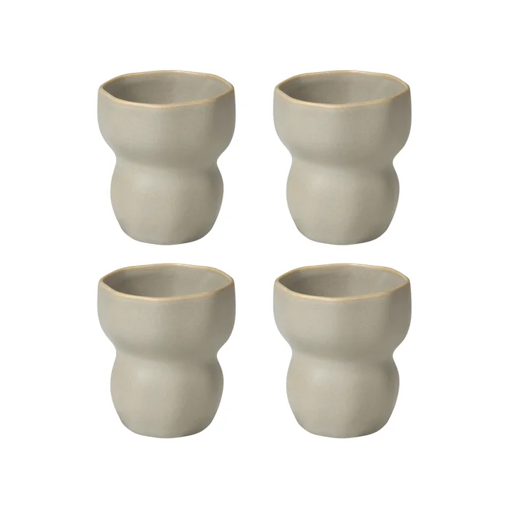 Broste Copenhagen - Limfjord 200-ml mug, light gray (set of 4)