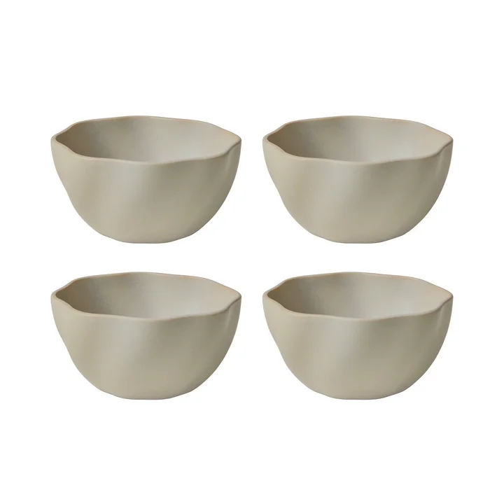 Broste Copenhagen - " Limfjord " Bowl, Ø 14 cm, light gray (set of 4)