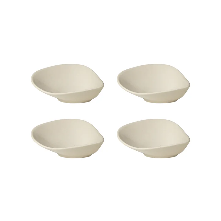 Broste Copenhagen - " Limfjord " plates, 10.6 x 10 cm, beige (set of 4)