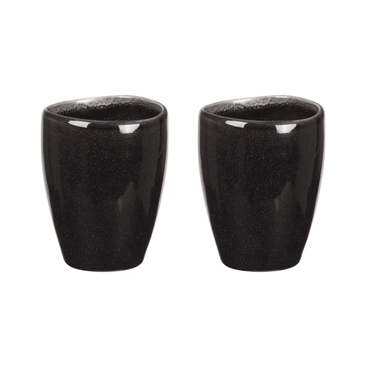 Broste Copenhagen - Nordic Coal Mug without Handle, 25 cl (Set of 2)