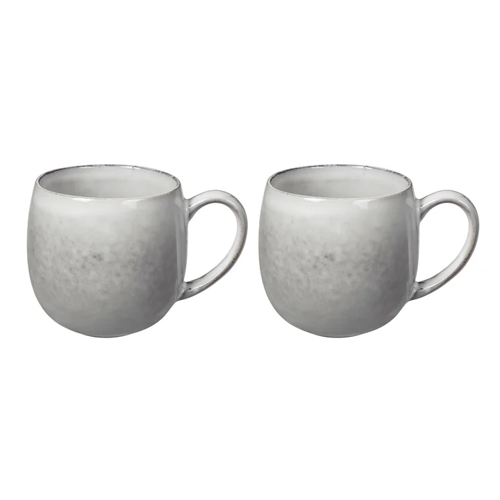 Broste Copenhagen - Nordic Sand Mug with Handle, 45 cl (Set of 2)
