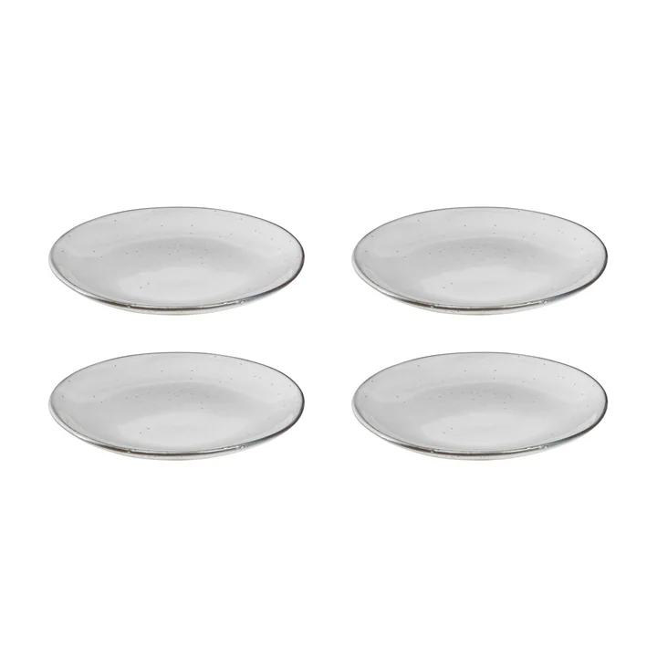Broste Copenhagen - Nordic Sand Dessert plates, Ø 20 x H 2.2 cm (set of 4)