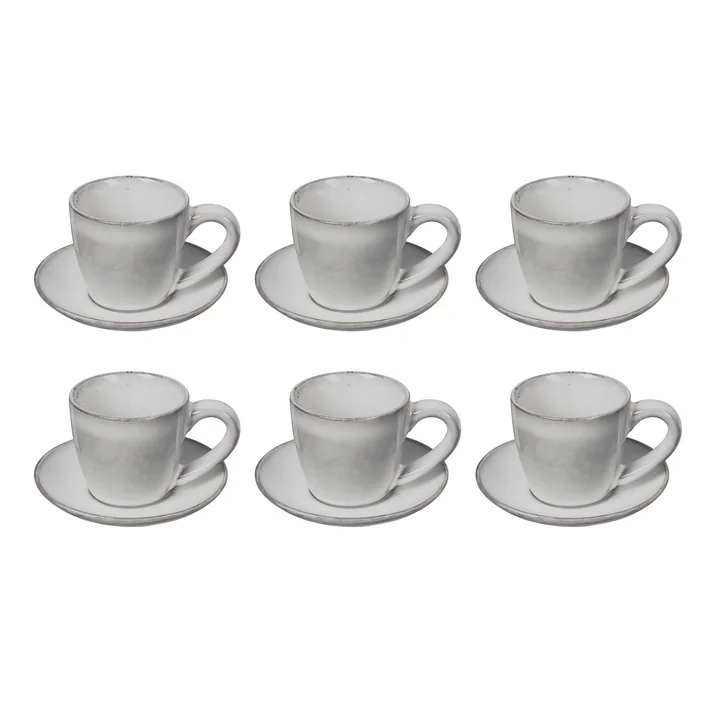 Broste Copenhagen - Nordic Sand Espresso cup with saucer, 5 cl (set of 6)