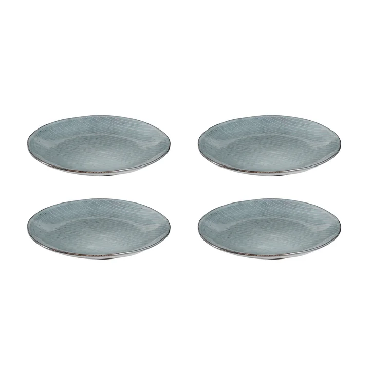 Broste Copenhagen - Nordic Sea Dessert Plate, Ø 20 x H 2.2 cm (set of 4)