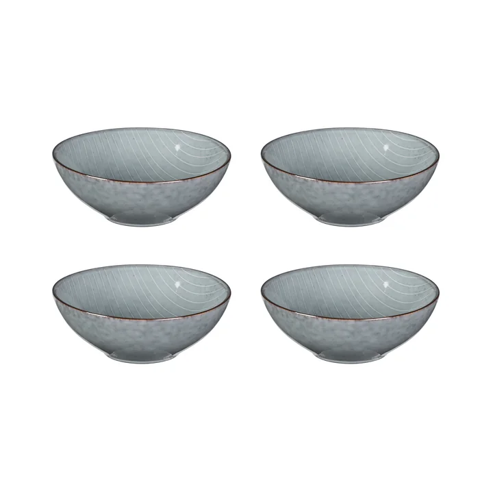 Broste Copenhagen - " Nordic Sea " Bowl, Ø 17 x H 8 cm (set of 4)