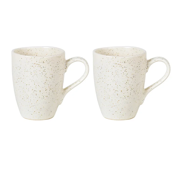 Broste Copenhagen - Nordic Vanilla Mug with Handle, 25 cl (Set of 2)