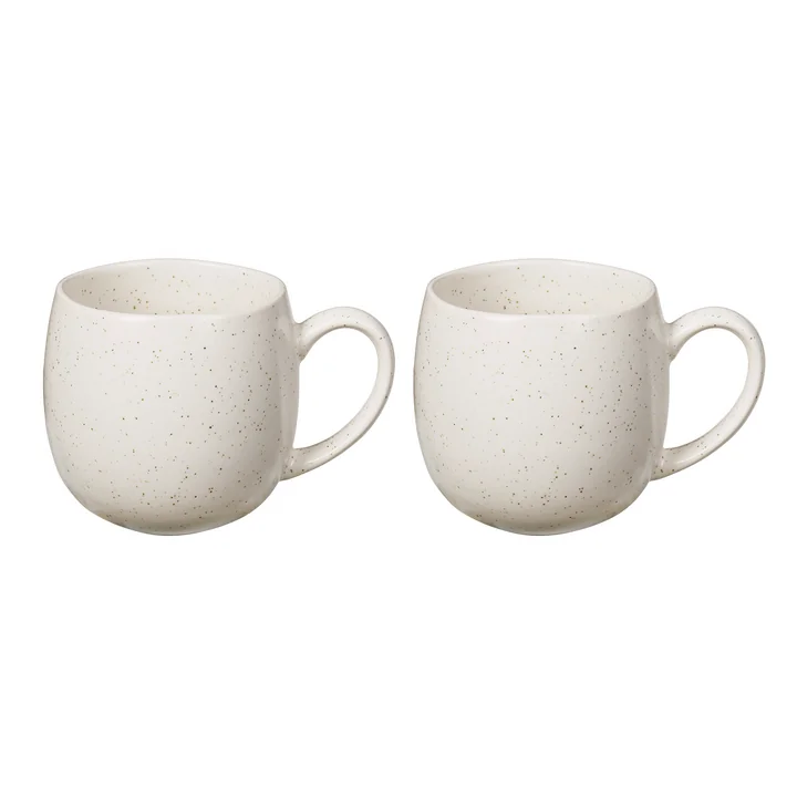 Broste Copenhagen - Nordic Vanilla Mug with Handle, 45 cl (Set of 2)