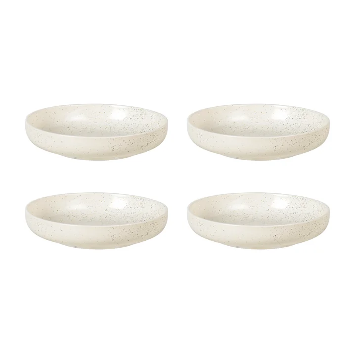 Broste Copenhagen - Nordic Vanilla Bowl, Ø 22.5 x H 4.8 cm (set of 4)
