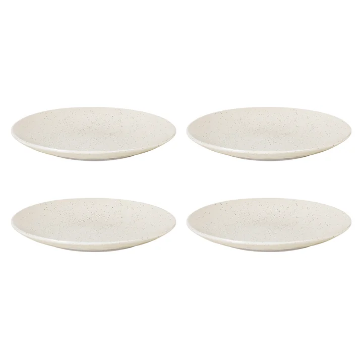 Broste Copenhagen - " Nordic Vanilla " dinner plates, Ø 31 x 3.3 cm (set of 4)