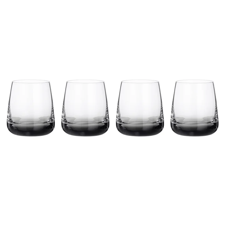Broste Copenhagen - " Smoke " drinking glass, 350 ml, gray (set of 4)