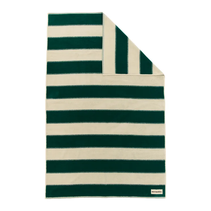 Marimekko - Galleria Bath Towel, 100 x 160 cm, emerald / melon