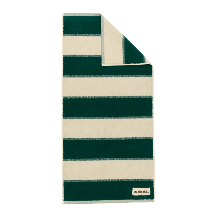 Marimekko - Galleria Towel, 50 x 100 cm, emerald / melon