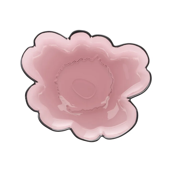 Marimekko - Unikko glass plate, 20 cm, heather