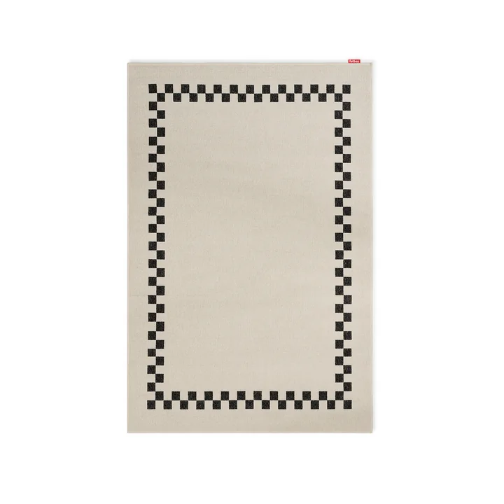 Fatboy - Carpretty Outdoor rug, Petit, Check border 160 x 230 cm, anthracite / cream