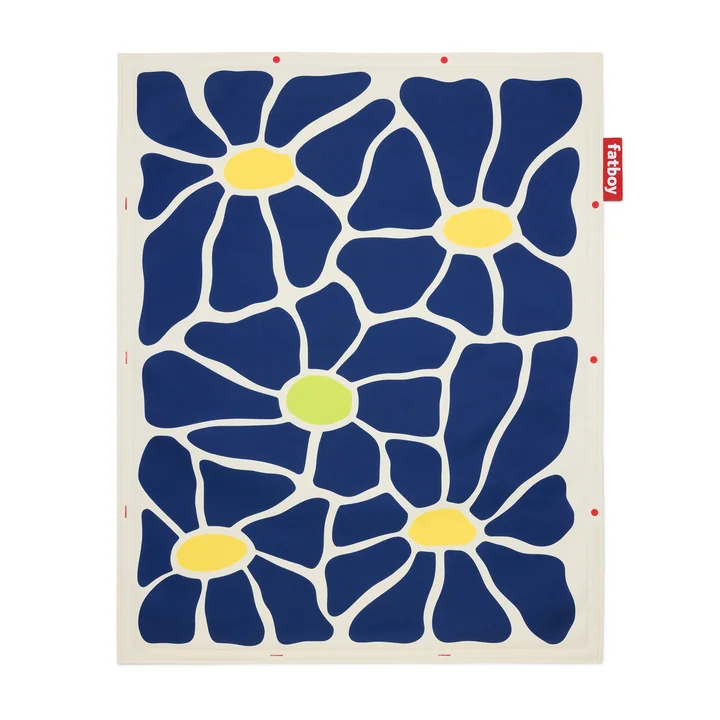Fatboy - Flying Carpet, 180 x 140 cm, floral navy / cream