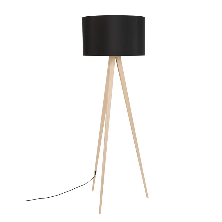 Zuiver - Tripod Wood floor lamp, oak / black