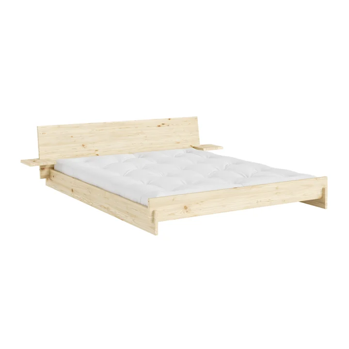 Karup - Latch Bed, 160 x 200 cm, natural pine with mattress