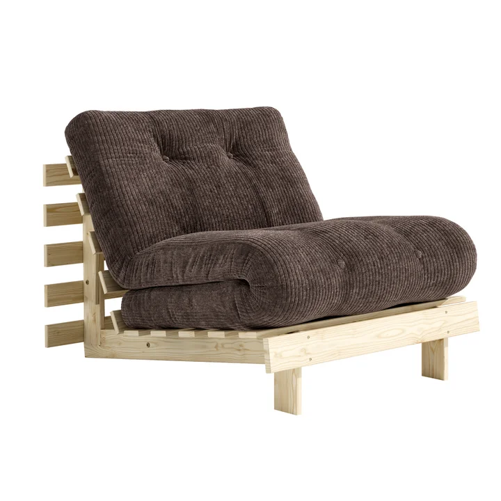 Karup - Roots Sleeping chair 90 cm, natural pine / dark cocoa (551)