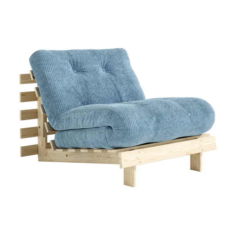 Karup - Roots Sleeping chair 90 cm, natural pine / hazy blue (554)