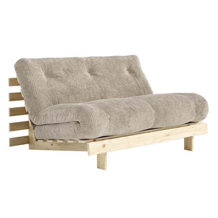 Karup - Roots Sofa bed, 140 x 200 cm, natural pine / soft cream (550)