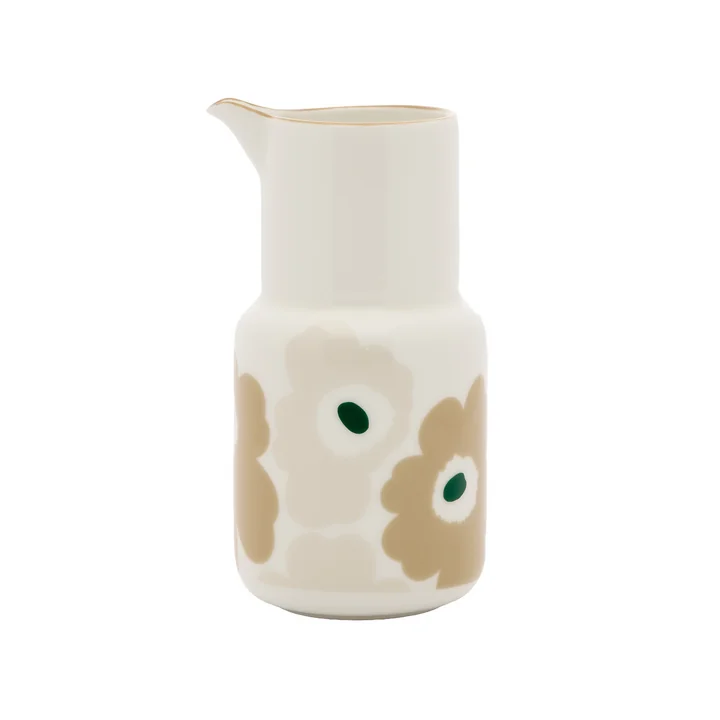 Marimekko - Oiva Carafe 650 ml, white, sand, beige, dark green