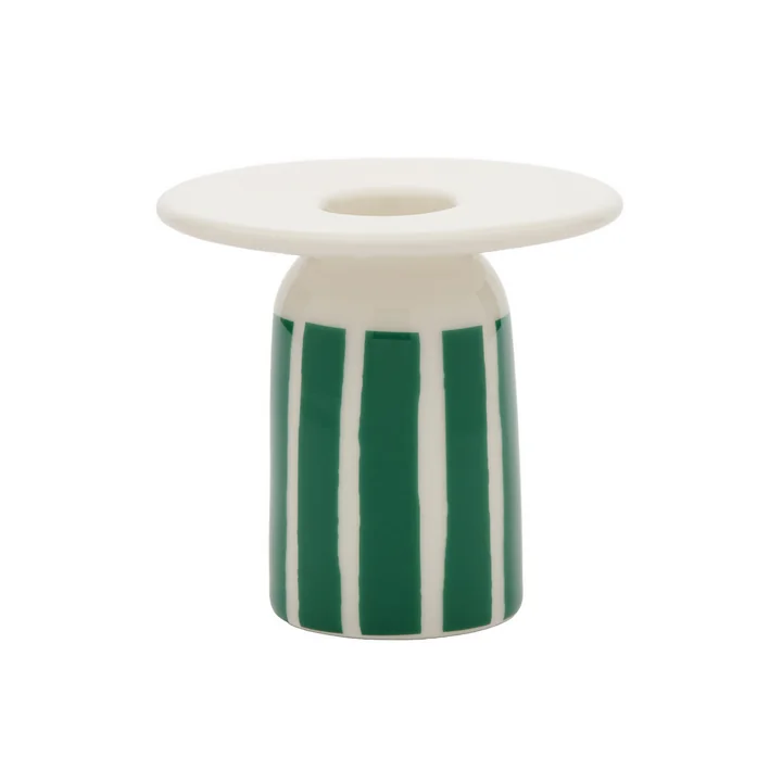 Marimekko - Piccolo Candleholder, white, green