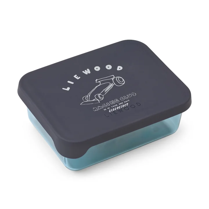 LIEWOOD - Ako Lunch Box, Tritan, Race Car, Classic Navy