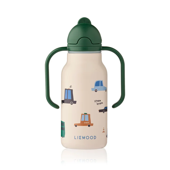 LIEWOOD - Kimmie printed bottle, 250 ml, Cars / sandy