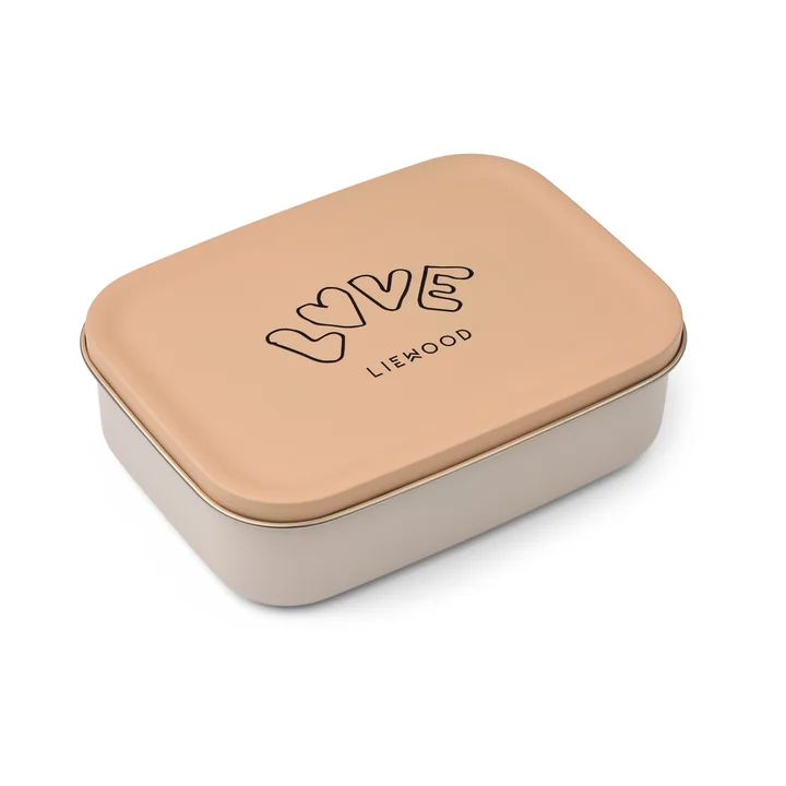 LIEWOOD - Nina Lunchbox, stainless steel, Love / pale tuscany