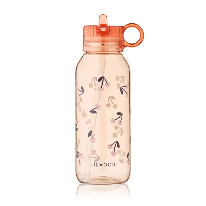 LIEWOOD - Yang Water Bottle, 500 ml, Cherry Heart / Rosy