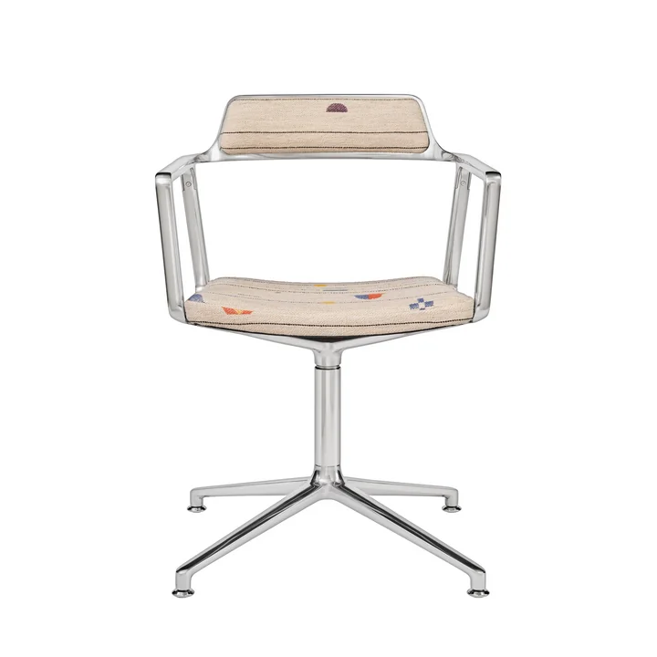 Vipp - 452 Swivel Chair, aluminum, Guesthouse Edition, Montafon Haus, Austria, on glides