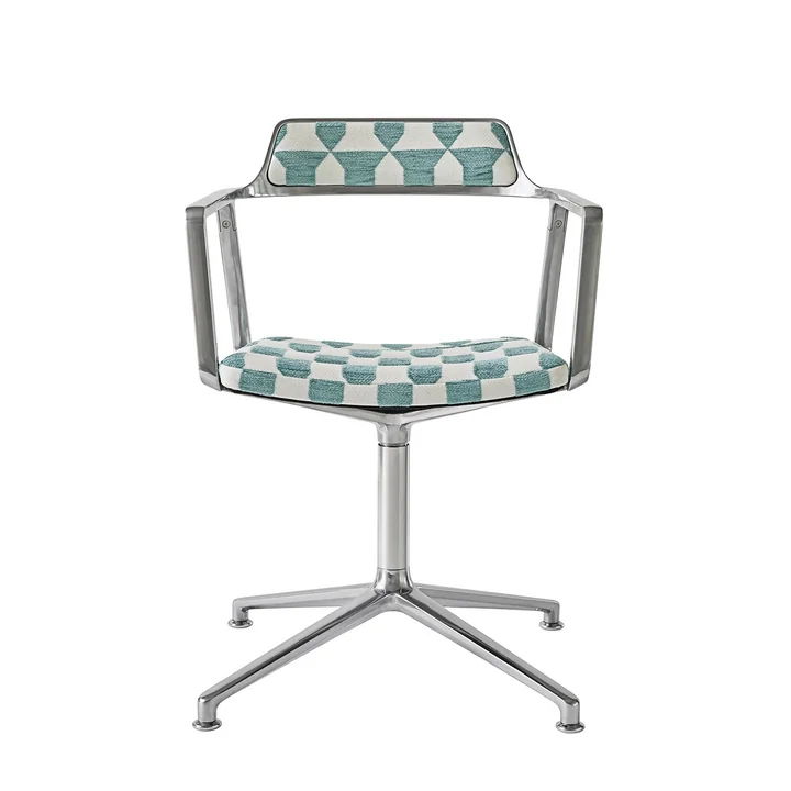 Vipp - 452 " Swivel " Chair, aluminum, Guesthouse Edition, Lagrasse, France, on glides