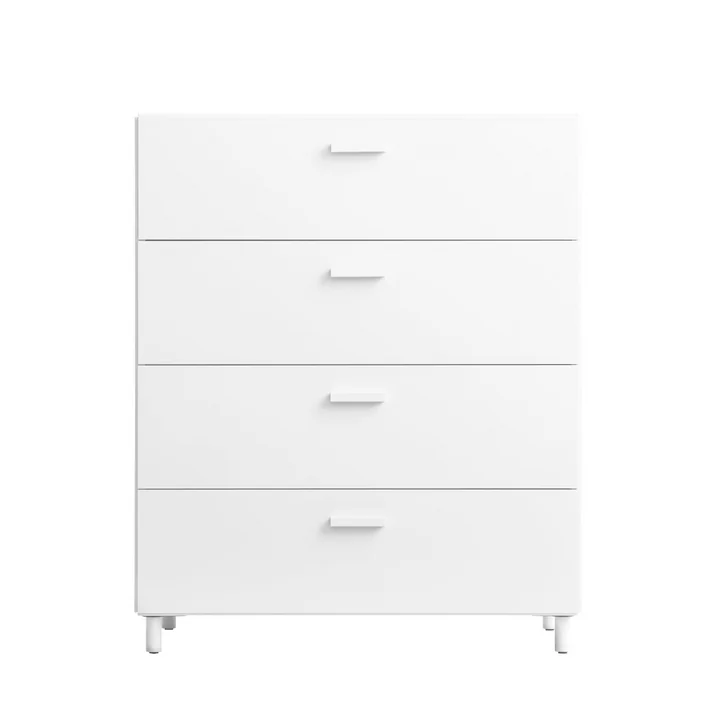 String - Relief Wide Chest of Drawers, White