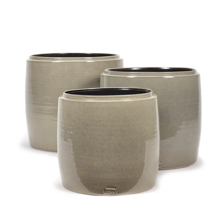 Serax - Glazed shades by Serax Flower Pot, L, gray
