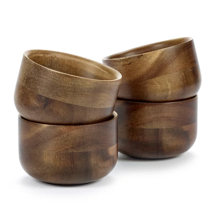 Serax - " Collage " Mug, 150 ml, Acacia Wood (Set of 4)
