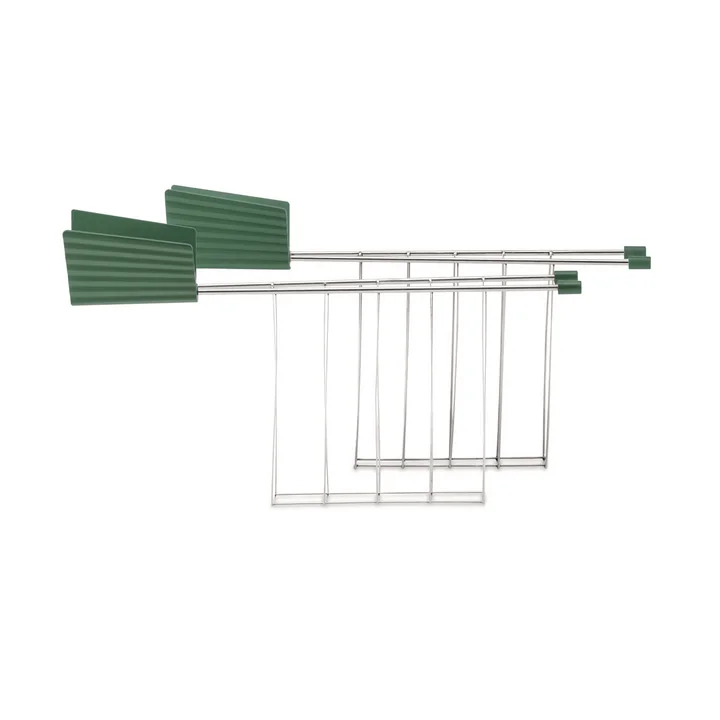 Alessi - Toaster tongs for Plissé toasters, green (set of 2)