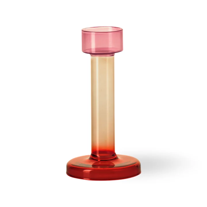 & klevering - Bole Candle Holder, M, Pink/Red