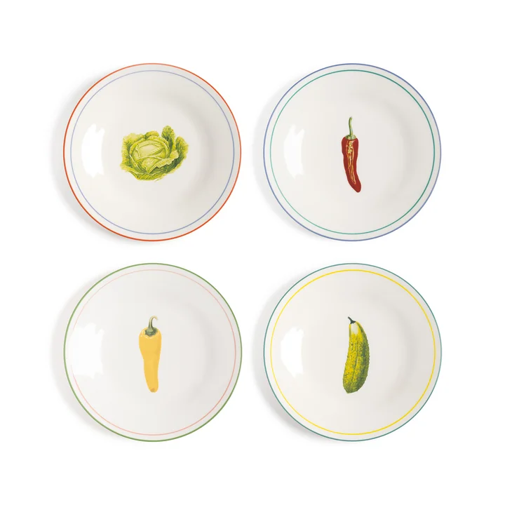& klevering - Plates Vegetable, set of 4