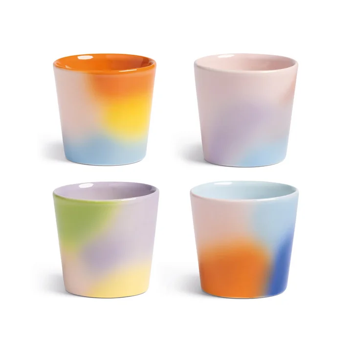 & klevering - " Hue " Mugs, small, set of 4