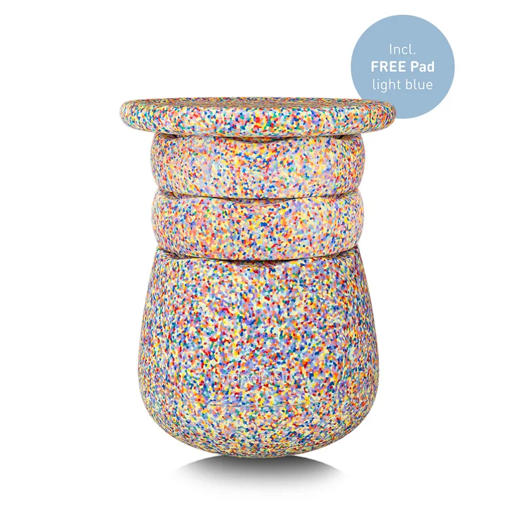 Stapelstein® - Dynamic all, super confetti (includes a FREE light blue pad)