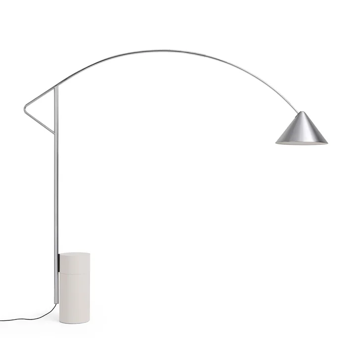 HAY - " Compass " Floor Lamp, Brushed Aluminum