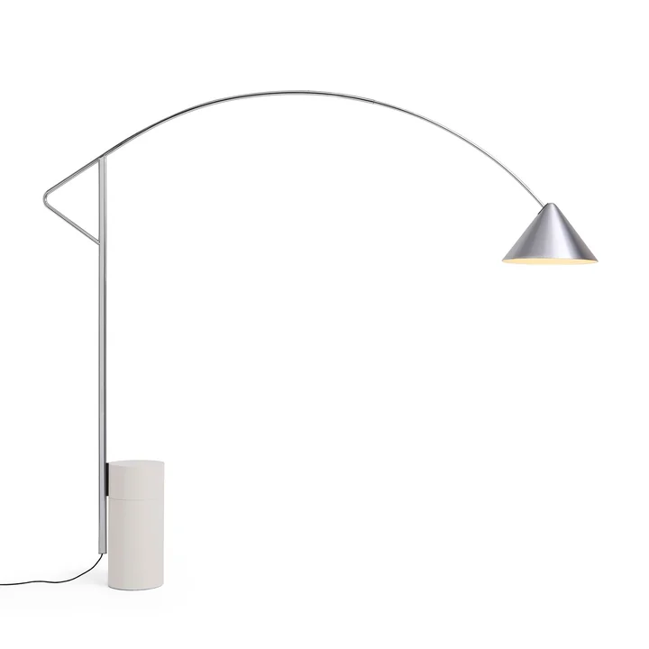 HAY - " Compass " Floor Lamp, Brushed Aluminum