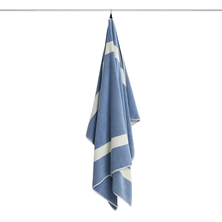 HAY - Stripe Bath Towel 100 x 150 cm, dusty blue