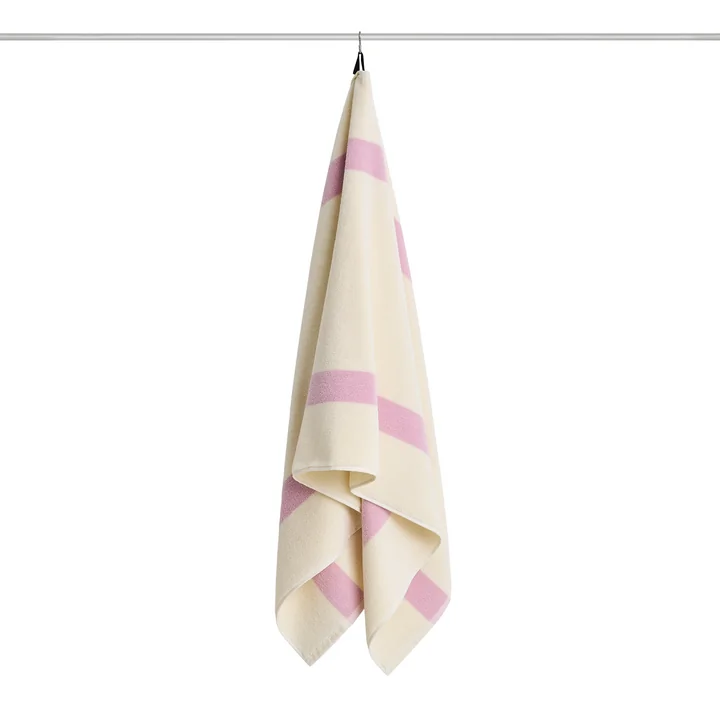 HAY - Stripe Bath Towel 70 x 140 cm, Cool Pink