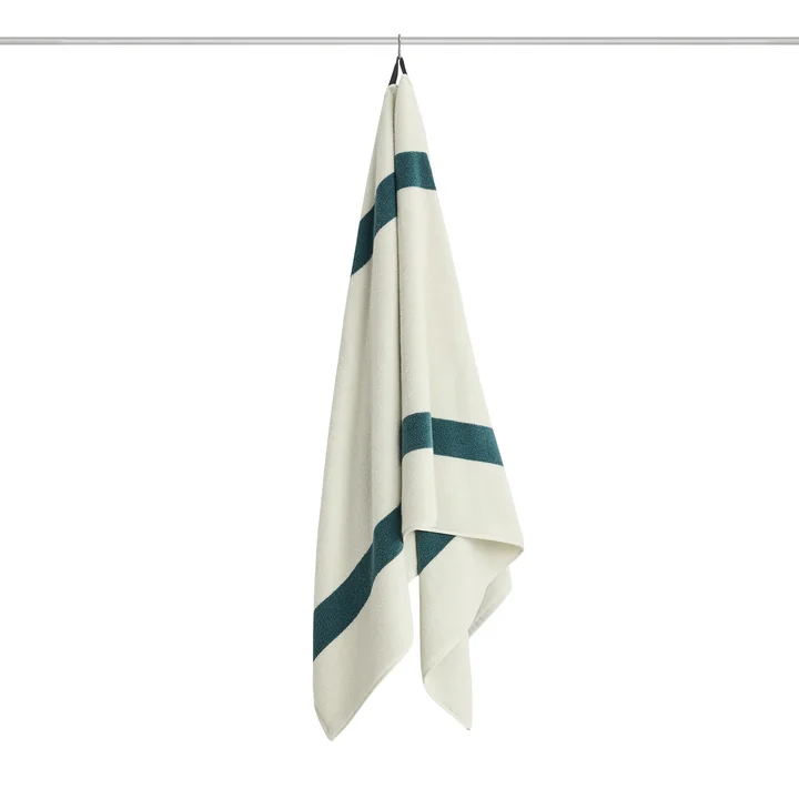 HAY - Stripe Bath Towel 70 x 140 cm, petrol blue