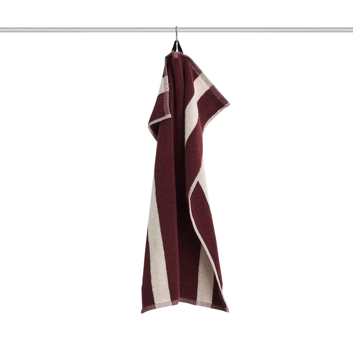 HAY - Stripe Towel, 40 x 60 cm, burgundy
