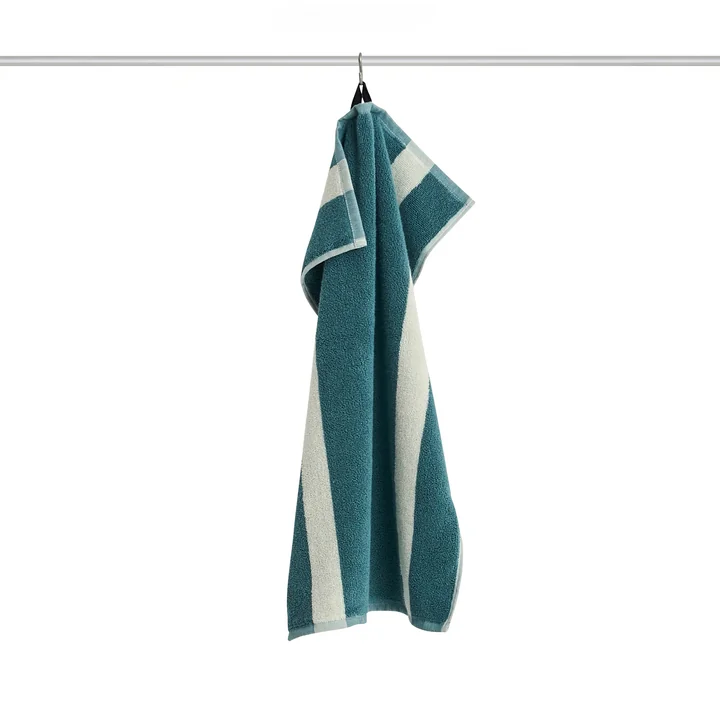 HAY - Stripe Towel, 40 x 60 cm, petrol blue