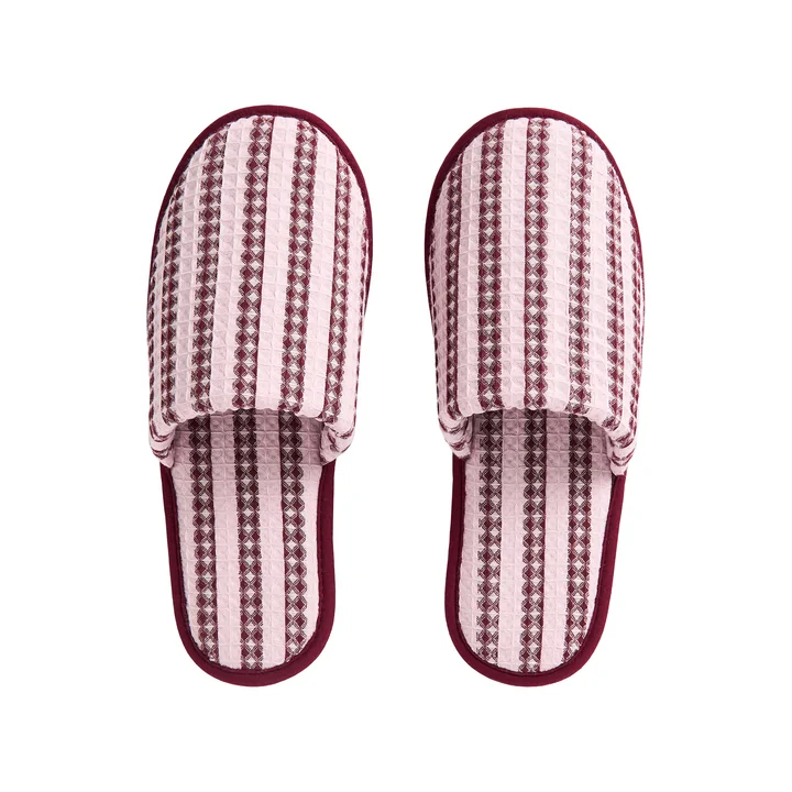 HAY - Waffle Slippers, Stripe Cool Pink