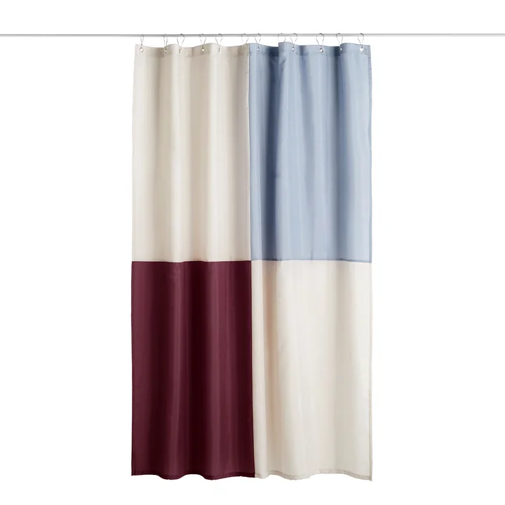HAY - " Check " Shower Curtain, burgundy